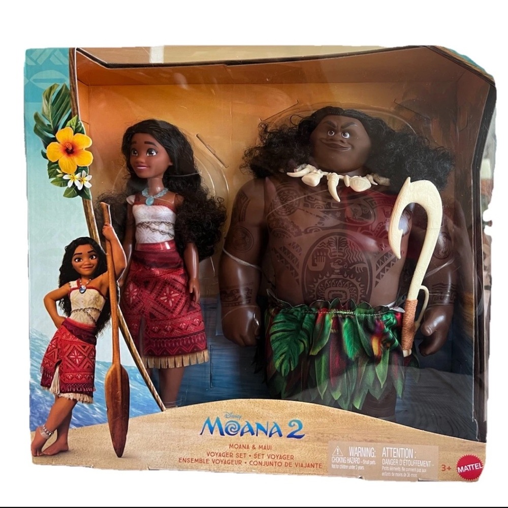 Disney Moana 2 Moana‎ & Maui Voyager Doll Set Mattel NIB